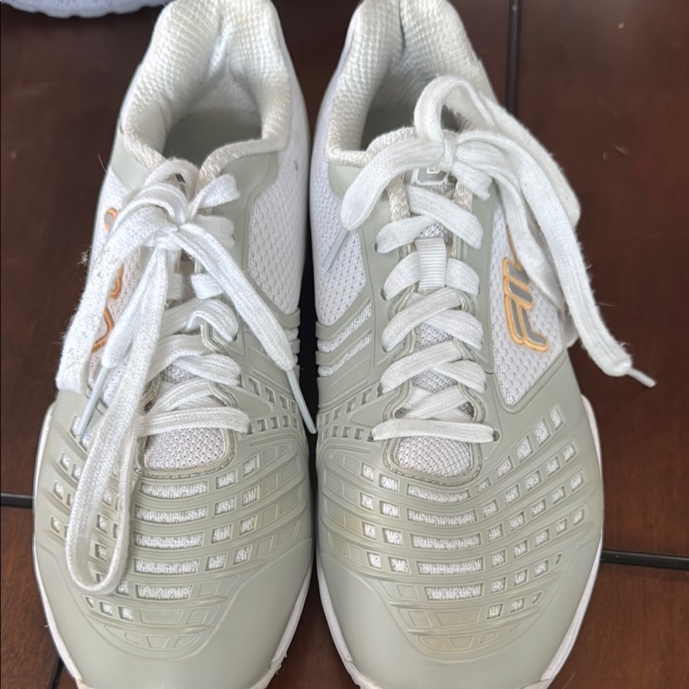 Tennis shoes Fila White and Cream Athletic Shoes
